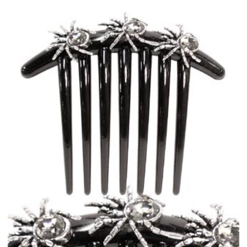 Alchemy Gothic Spiders Hair Comb Slide Lolita Rockabilly Witchy Rare Vintage